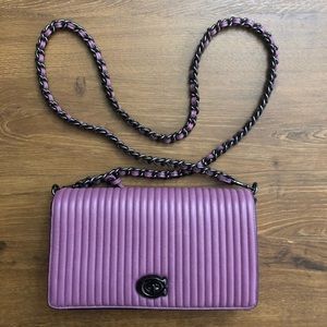 COACH leather dusty rose pink crossbody purse